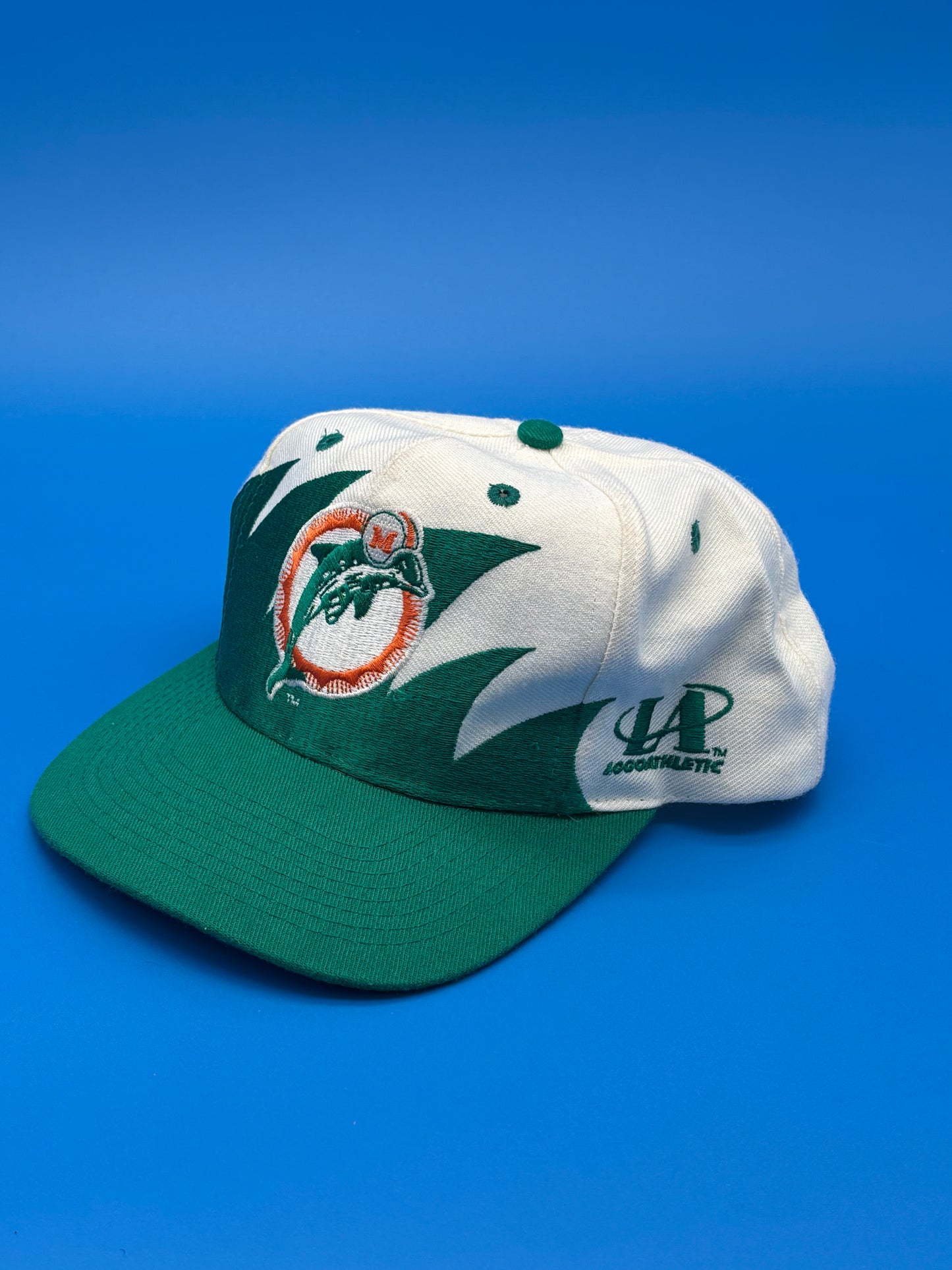 Vintage 90’s NFL Miami Dolphins Shark Tooth Hat Snapback Pro LINE Logo