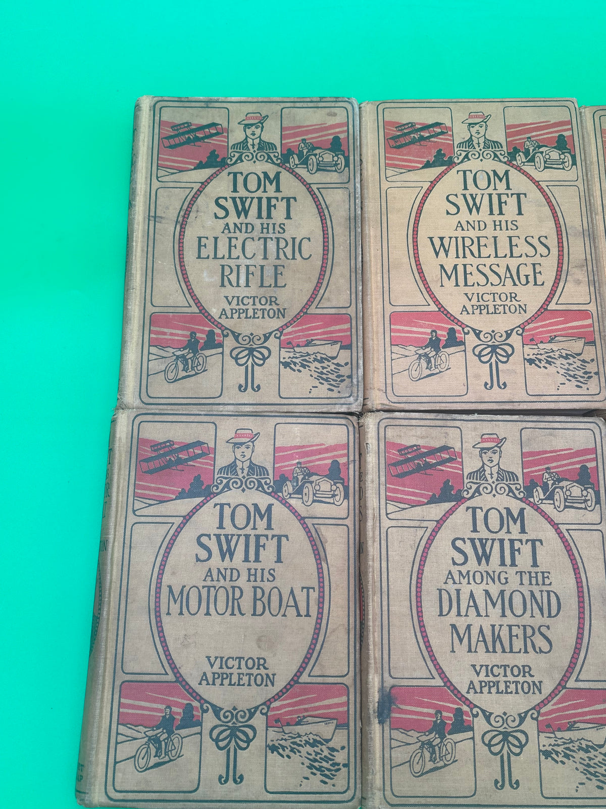 Antique Tom Swift Victor Appleton Books Lot 6 Grosset Dunlap Pictorial Hardcovers