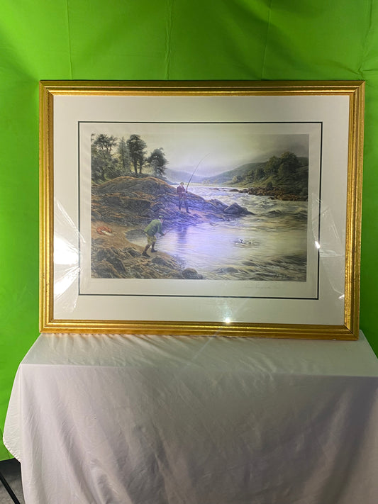 "Salmon Fishing On The Dee" By Fargaharson 1902 Print